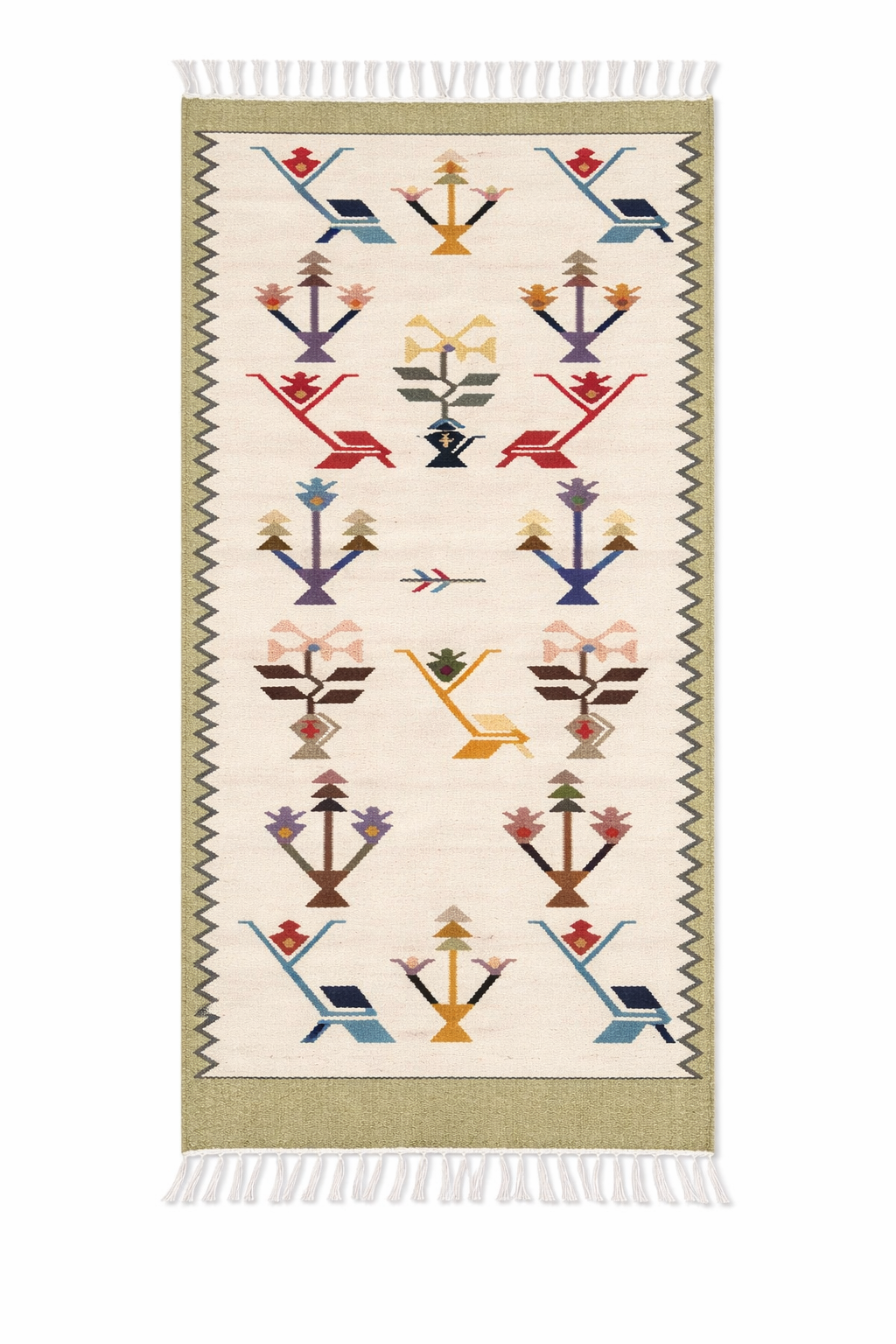 Handwoven Wool Rug – Tree of Life (Karamani Technique)