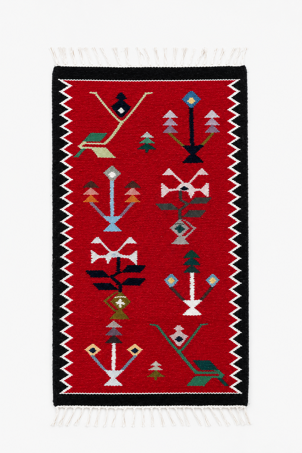 Handwoven Wool Rug – Tree of Life (Karamani Technique)