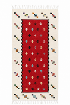 Handwoven Wool Runner – Ram’s Horn Motif