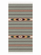 Handwoven Wool Runner – Chain Pattern