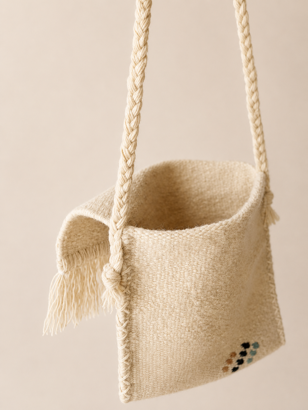 Woven Wool Bag – Geometric Motifs
