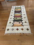 Handwoven Wool Runner – Infinite Column Motif