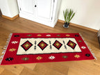 Handwoven Wool Runner – Wheel of Life Motif