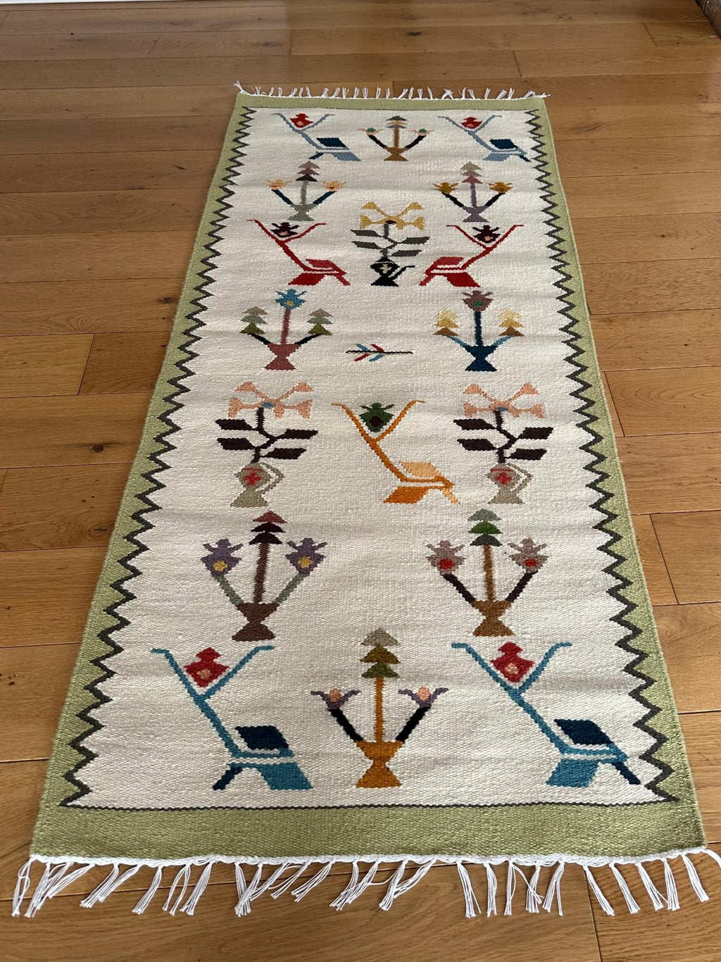 Handwoven Wool Rug – Tree of Life (Karamani Technique)