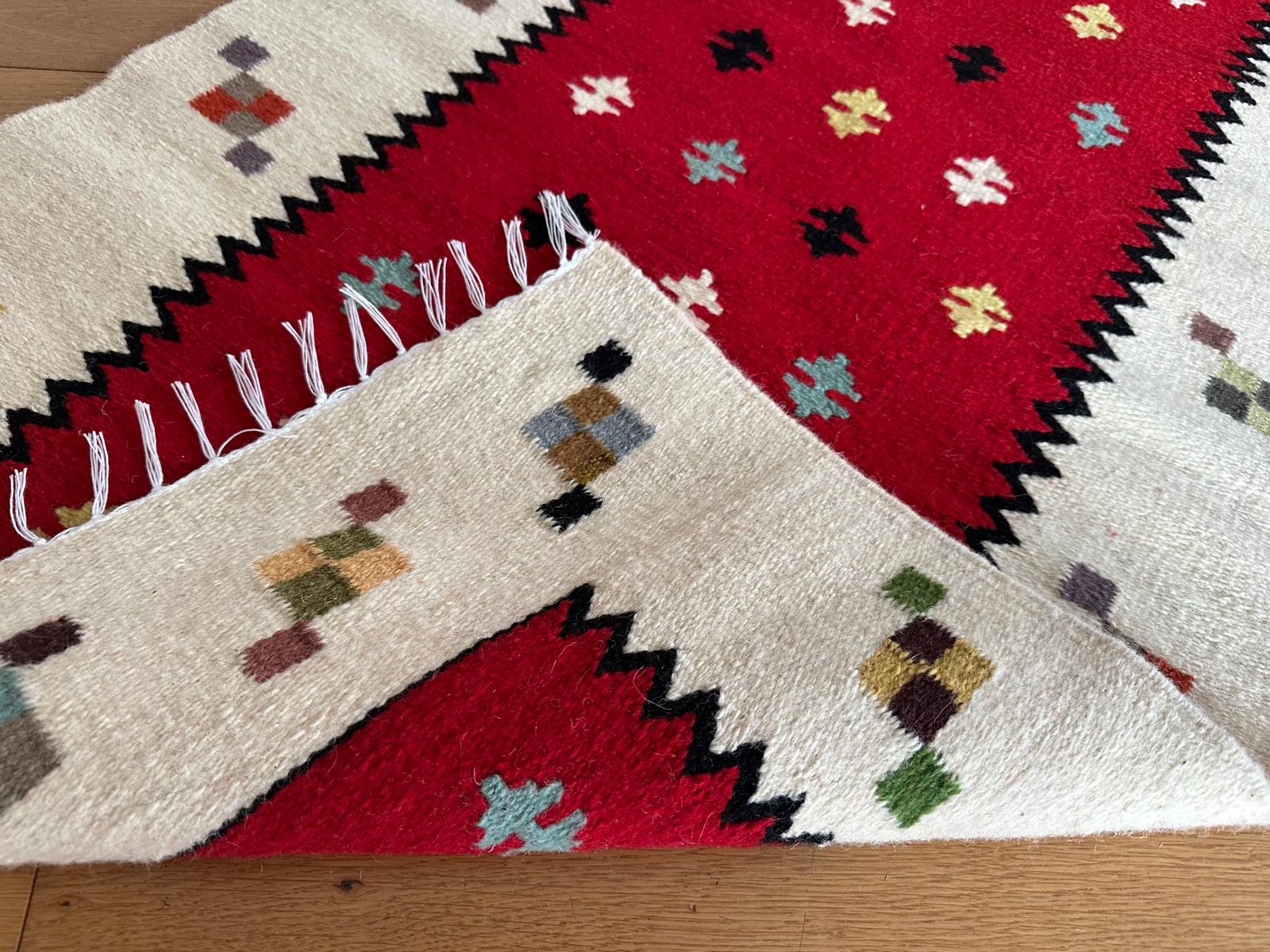 Handwoven Wool Runner – Ram’s Horn Motif