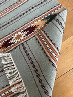 Handwoven Wool Runner – Chain Pattern